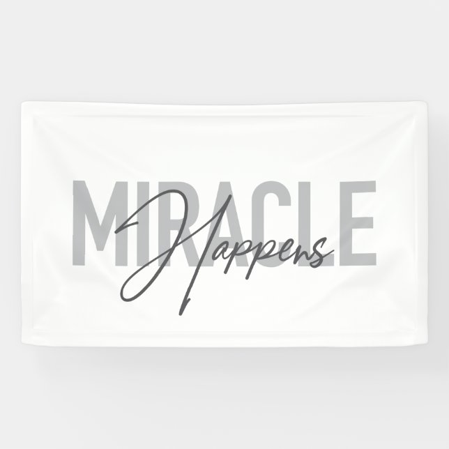 Banderoles Typographie moderne, simple, cool Miracle Happings (Horizontal)
