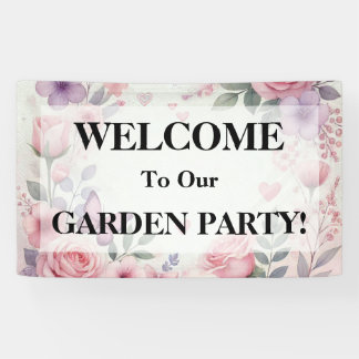 Banderoles Typographie texte coeur floral romantique aquarell