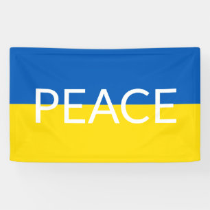 Banderoles Ukraine bleu de paix jaune drapeau de texte person