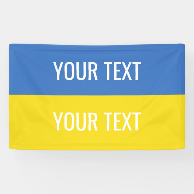 Banderoles Ukraine Personnaliser le drapeau national Ukraine (Horizontal)