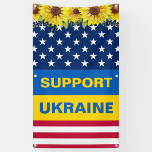 Banderoles Ukraine USA Amérique Sunflower soutien patriotiqu