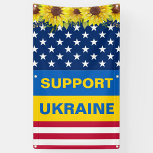 Banderoles Ukraine USA Amérique Sunflower soutien patriotique