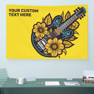 Banderoles Ukulele de texte et de couleur personnalisée