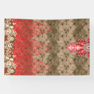 Banderoles un arrière - plan rouge et brun avec une bordure r