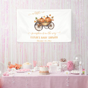 Banderoles Un Baby shower Automne Un Peu Citrouille Neutre De