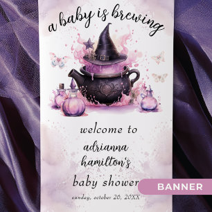 Banderoles Un Bébé brasse Baby shower Halloween Bienvenue