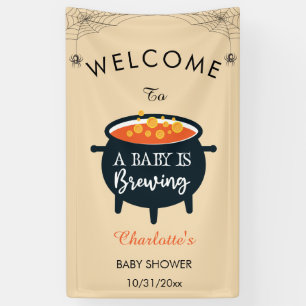 Banderoles Un Bébé brasse Baby shower Halloween Bienvenue