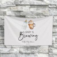 Un Bébé Brasse Une Bouteille Baby shower En Verre 