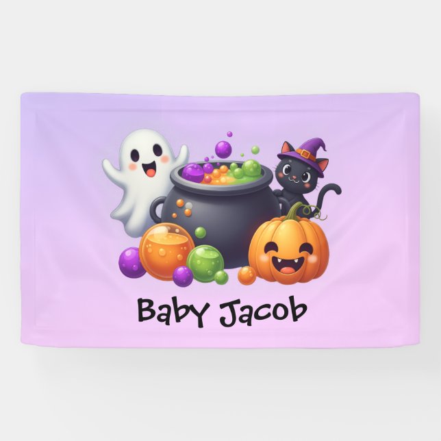 Banderoles Un bébé est en train de brasser le baby shower en  (Horizontal)