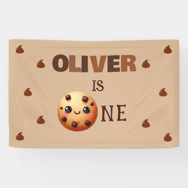 Banderoles Un biscuit Cool 1er anniversaire (Horizontal)