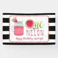 Un dans anniversaire de pastèque de melon un
