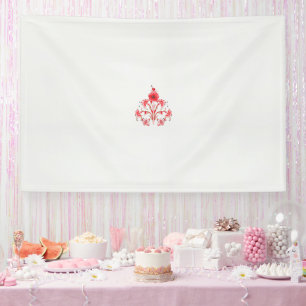 Banderoles un design de fleur rouge sur un arrière - plan bla