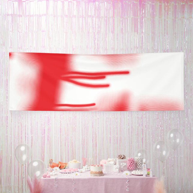 Banderoles Un design graphique avec sha rouge et orange audac (Fête)