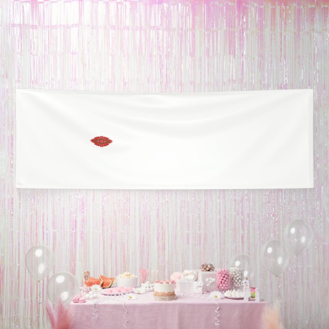 Banderoles Un design graphique rouge symétrique avec géométri (Fête)