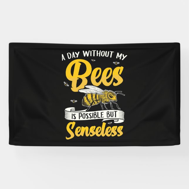 Banderoles Un jour sans mes abeilles (Horizontal)