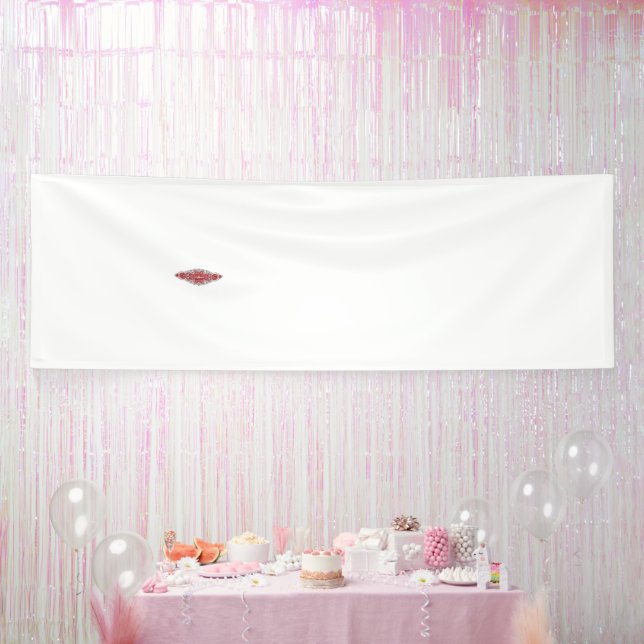 Banderoles Un motif rouge et noir accrocheur sur un bar blanc (Fête)