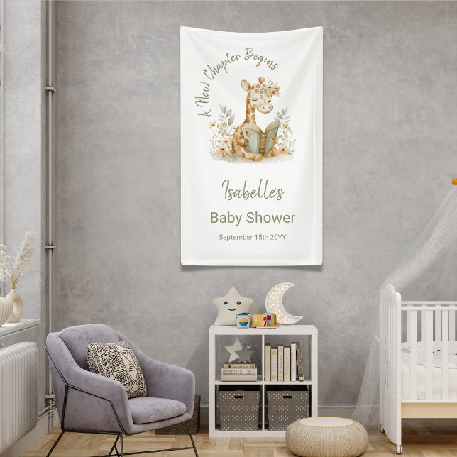 Banderoles Un nouveau chapitre commence le Baby shower de la  (Créateur téléchargé)