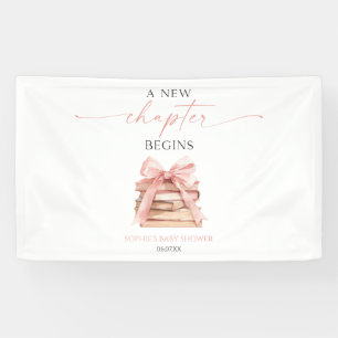 Banderoles Un Nouveau Chapitre Commence Livres à Ruban Rose B