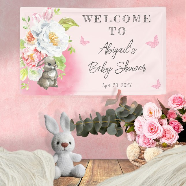 Banderoles Un Petit Baby shower De Lapin Sucré (Créateur téléchargé)