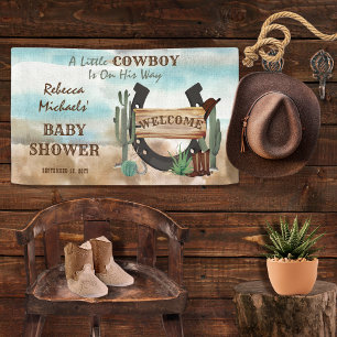 Banderoles Un petit Baby shower Western Boy Cowboy