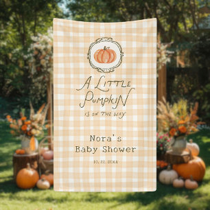 Banderoles Un petit Baby shower Whimsical En vichy Citrouille