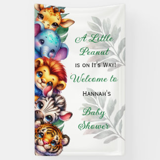 Banderoles Un petit cacahuète est sur le chemin | BABY SHOWER