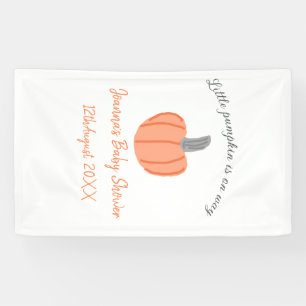 Banderoles Un petit citrouille est en route baby shower gris