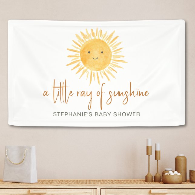 Banderoles Un Petit Rayon De Baby shower Soleil (Créateur téléchargé)