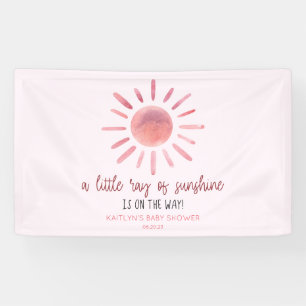 Banderoles Un Petit Rayon De Soleil Baby shower Rose
