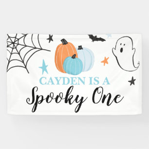 Banderoles Un Spooky One Halloween citrouilles bleues 1er Ann