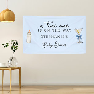 Banderoles Un Tini Un Un Sur Le Chemin Baby Shower Blue Marti