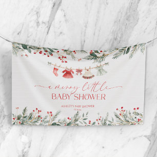 Banderoles Une Baby Shower de Noël A Merry Little Baby Shower