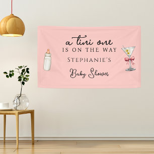 Banderoles Une Baby Shower Tini One One The Way Pink Martini