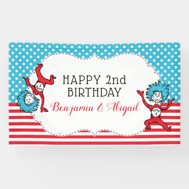 Banderoles Une chose deux | Jumeaux (Horizontal)