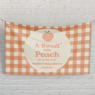 Banderoles Une douce petite pêche rose orange Baby Shower