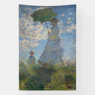 Banderoles Une femme avec un parasol Paysage français