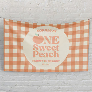 Banderoles Une fête d'anniversaire de premier un an Peach Ora