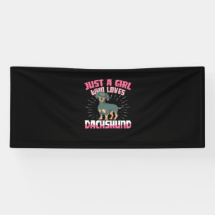 Banderoles Une fille qui aime Dachshund