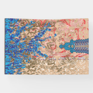 Banderoles une image d'une écharpe bleue et beige