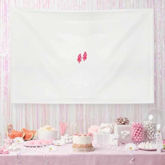 Banderoles une paire de feuilles rouges sur un arrière - plan (Fête)