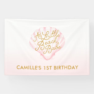 Banderoles Une petite Beach Babe Girl 1er anniversaire