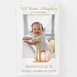Banderoles Une petite photo Citrouille fête d'anniversaire