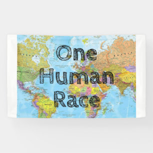 Banderoles Une seule race humaine