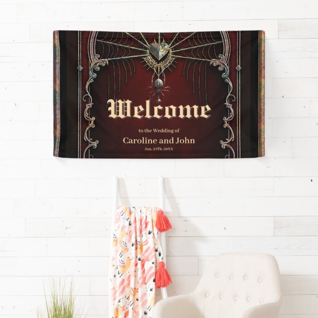 Banderoles Une touche de magie gothique, (En situation)