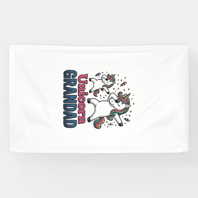 Banderoles Unicorn Grandad Vintage Engraving Shirt Design_1 (Horizontal)