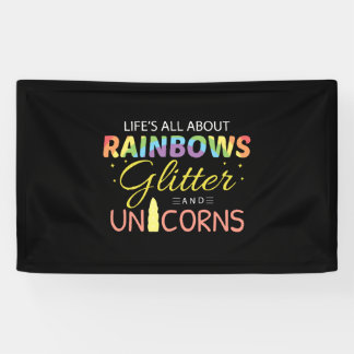 Banderoles Unicorn Lover Idée cadeau Rainbows Parties scintil