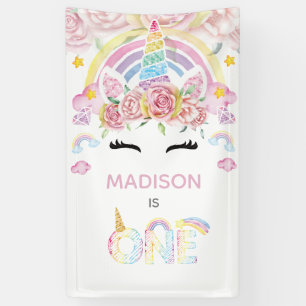 Banderoles Unicorn Magique premier anniversaire