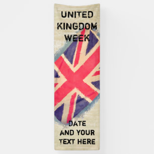 Banderoles UNION JACK FLAG grunge + votre idée