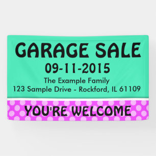 Banderoles Uniquement couleur vert menthe & rayure + votre id