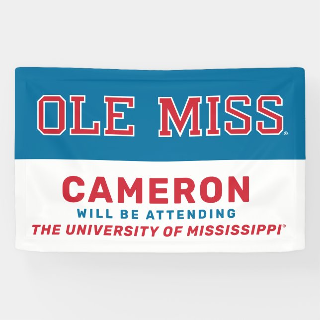 Banderoles Université du Mississippi | Ole Miss Wordmark (Horizontal)